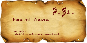 Henczel Zsuzsa névjegykártya